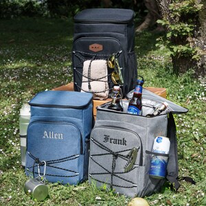 Custom Coolers Insulated Bag Groomsmen Gifts, Golf Cooler Bags Personalized Cooler Backpack Beer Cooler Hiking Fishing Outdoor Gift for Him