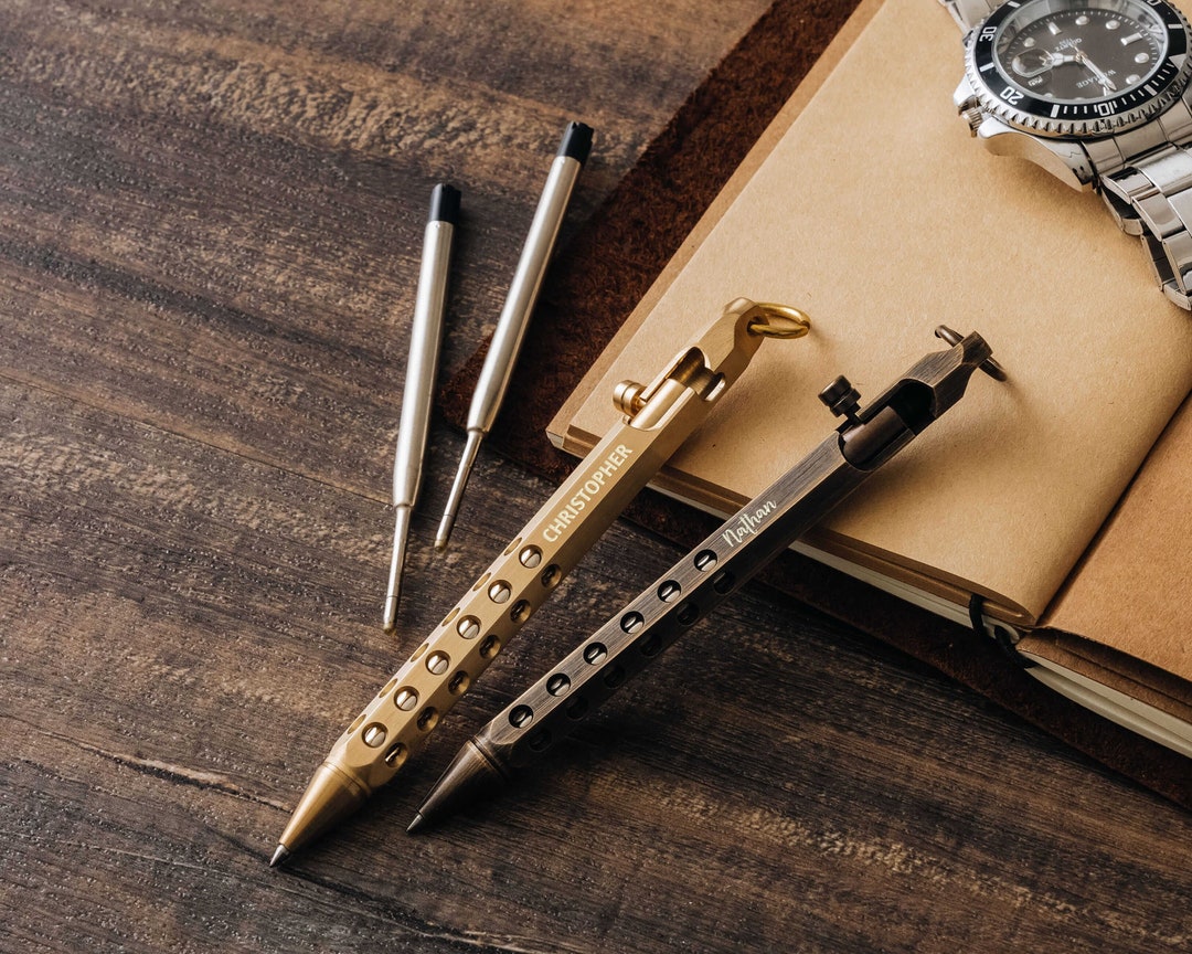 Personalized Bolt Action Pen Gifts for Him Custom Rollerball Executive