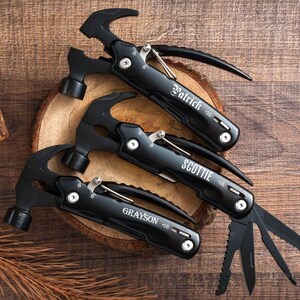 Best Dad Gift, Custom Engraved Multi Tool, Pocket Knife: Camping, Hunting, Fishing [R] image 11