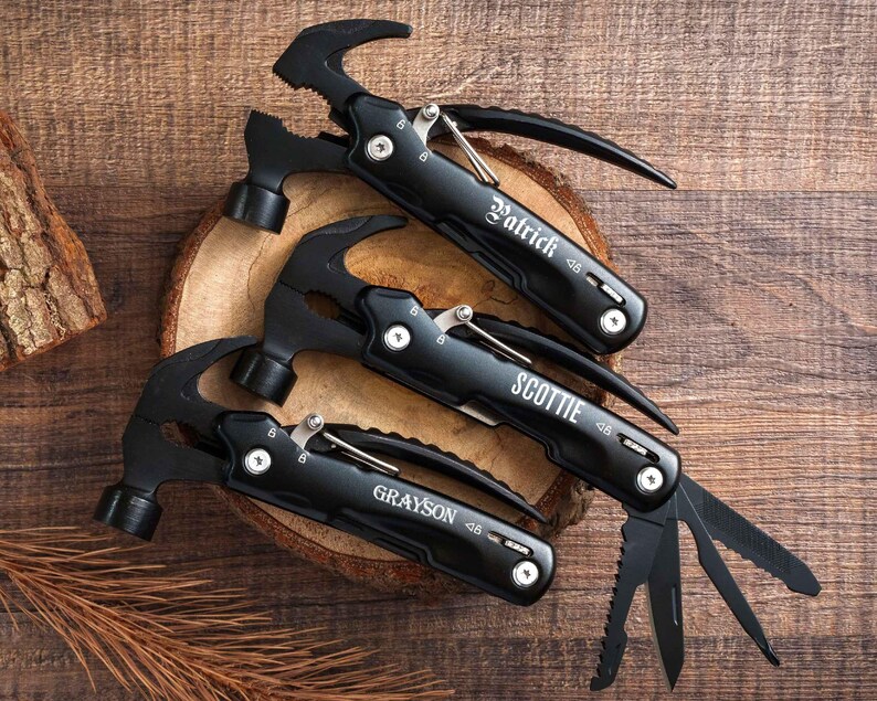 Best Dad Gift, Custom Engraved Multi Tool, Pocket Knife: Camping, Hunting, Fishing [R] image 11