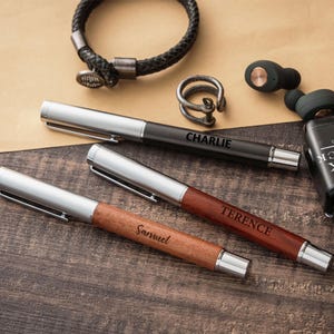 Anniversary Gift Custom Wooden Fountain Pen Set | Ink Pen Set | Gift for Husband | Personalized Gift for Him | Personalized Fountain Pen