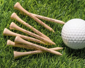 Custom Engraved Golf Tees Wood in Bulk Golf Accessories: Wedding Favors, Party Favors, Groomsmen Gifts [TE]