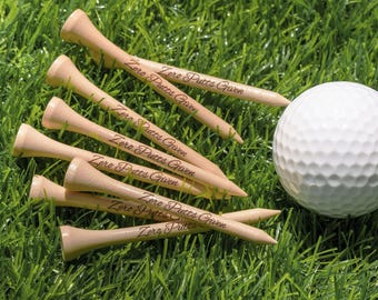 Golf Tees mit Gravur aus Holz in loser Schüttung Golf Zubehör: Hochzeitsgeschenke, Gastgeschenke [TE]