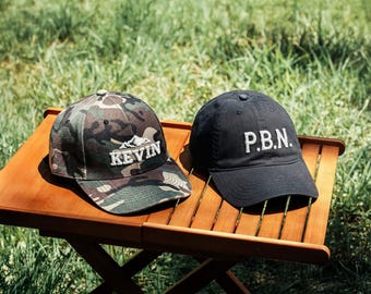 Custom Embroidered Fishing Hat, Baseball Cap Gift for Him: Dad, Husband, Boyfriend, Son, Groomsmen, Wedding, Outdoor Apparel Ideas