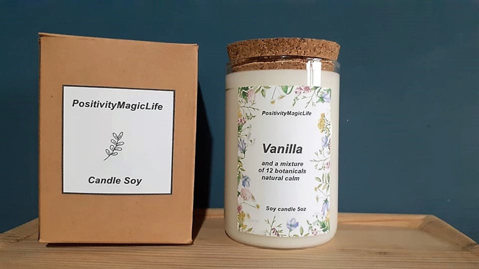 Soy candle Vanilla mix 12 botanicals Etsy