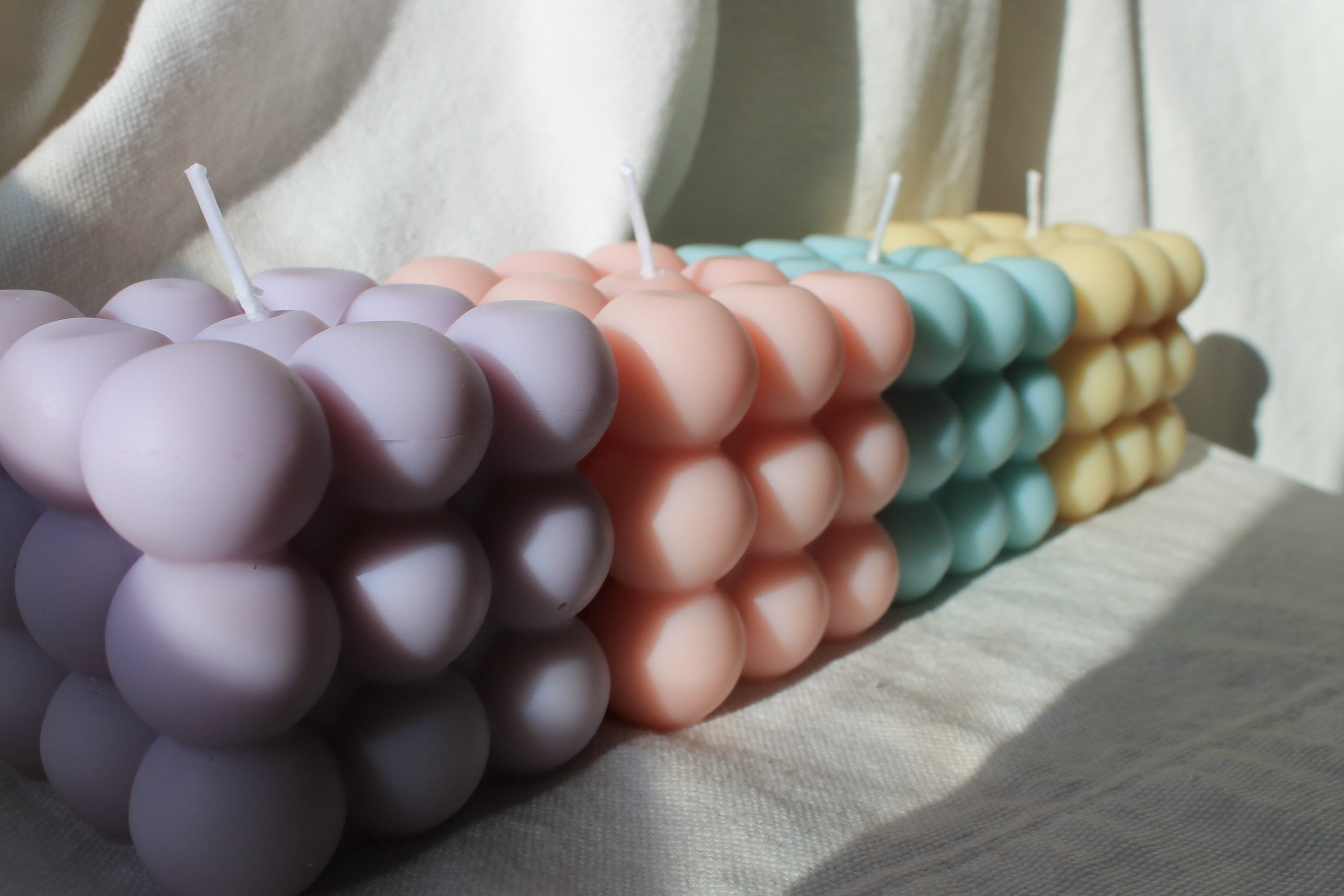 Bubble Candle Pastel Bubble Candle Bubble Shaped Candle Etsy