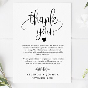 Thank you card Template,Thank you Note, kraft thank you card Printable DIY, INSTANT DOWNLOAD, 100% Editable Text, 4x6 and 5x7 #25