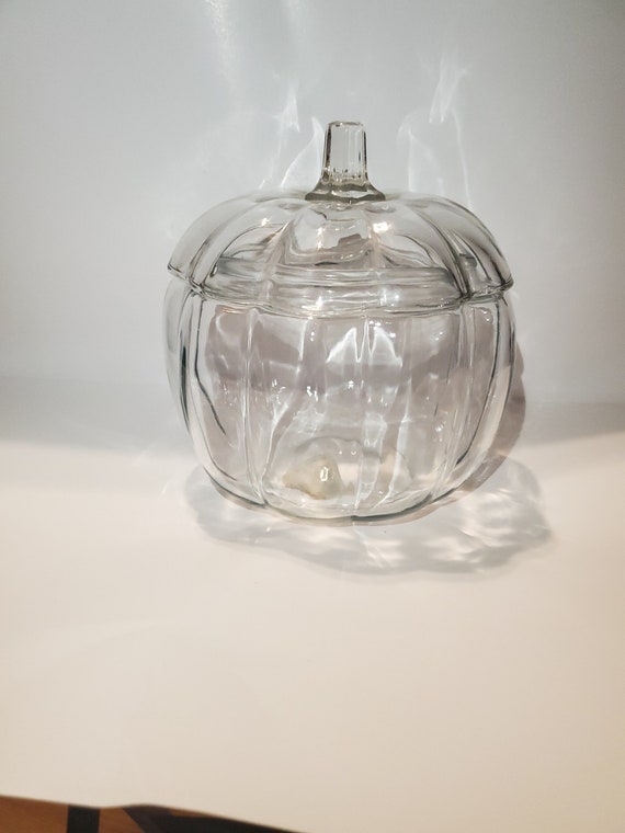 Glass Pumpkin Jar Etsy