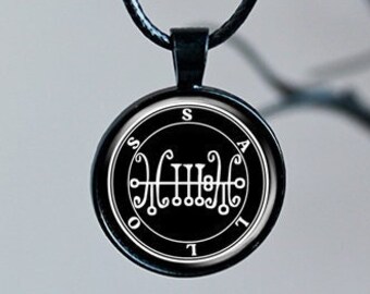 Sallos Necklace, Occult Jewelry with Goetia Sigil, Demonic Pendant for Satanic Witchcraft Black Magic