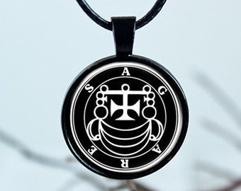 Demon Agares Necklace, Ars Goetia Pendant, Occult Jewelry for Her, Demonic Seal Gift For Boyfriend, Goetia Necklace, Devil Sigil Art Gifts