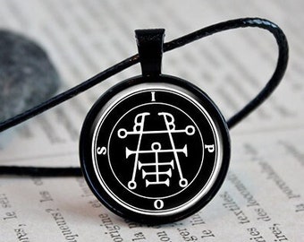 Ipos Necklace, Occult Jewelry, Black Magic Necklace, Goetia Demon Ipos, Witchcraft Necklace, Esoteric Jewelry, Solomonic Magic Demonic Seal