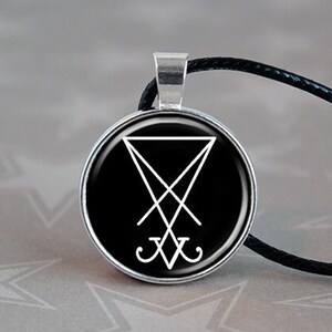 Pentagram necklace Goetic demon Satanic jewelry Baphomet necklace Wiccan necklace Lucifer sigil pendant Occult jewelry Pagan jewelry