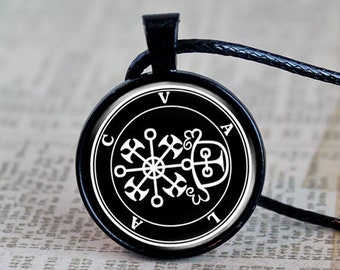 Valac Sigil Necklace, Esoteric Jewelry with Goetia Seal, Dark Occult Pendant for Ritual Witchcraft