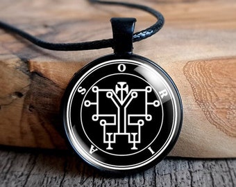 Demon Orias Sigil Necklace, Pagan Jewelry Ars Goetia Seals, Esoteric Black Witch Jewelry, Occult Dark Arts Left Hand Path Charm Pendants