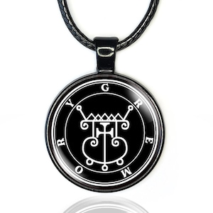 Gremory Sigil Necklace, Pagan Jewelry Ars Goetia Seals, Esoteric Black Witch Jewelry, Occult Dark Arts Left Hand Path Charm Pendants Gift