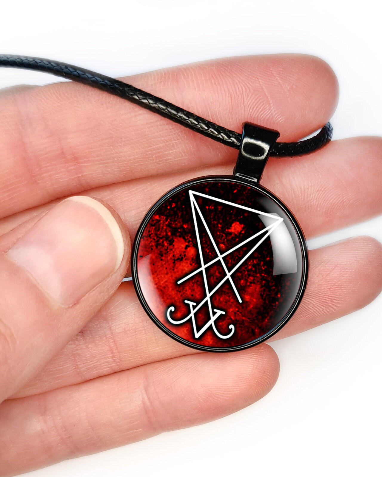 Lucifer Sigil Pendant, Occult Jewelry, Pagan Jewelry, Black Magick Left ...
