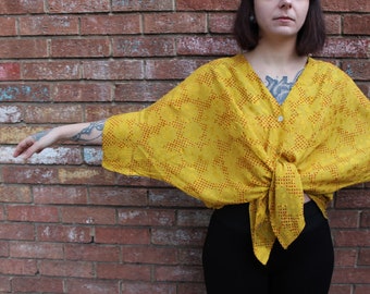 Nuvola Yellow Silk Shirt