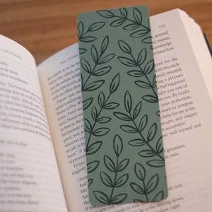 Leaf Print Bookmark | Hand Painted Bookmark