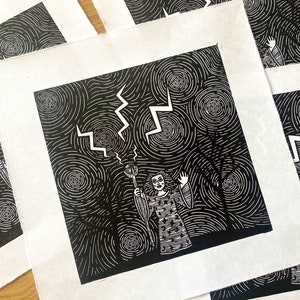 Sorcery by Starlight - Limited Edition Linocut Print
