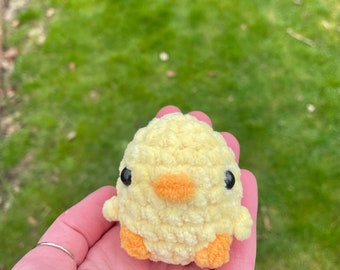 Handmade crochet baby duckling