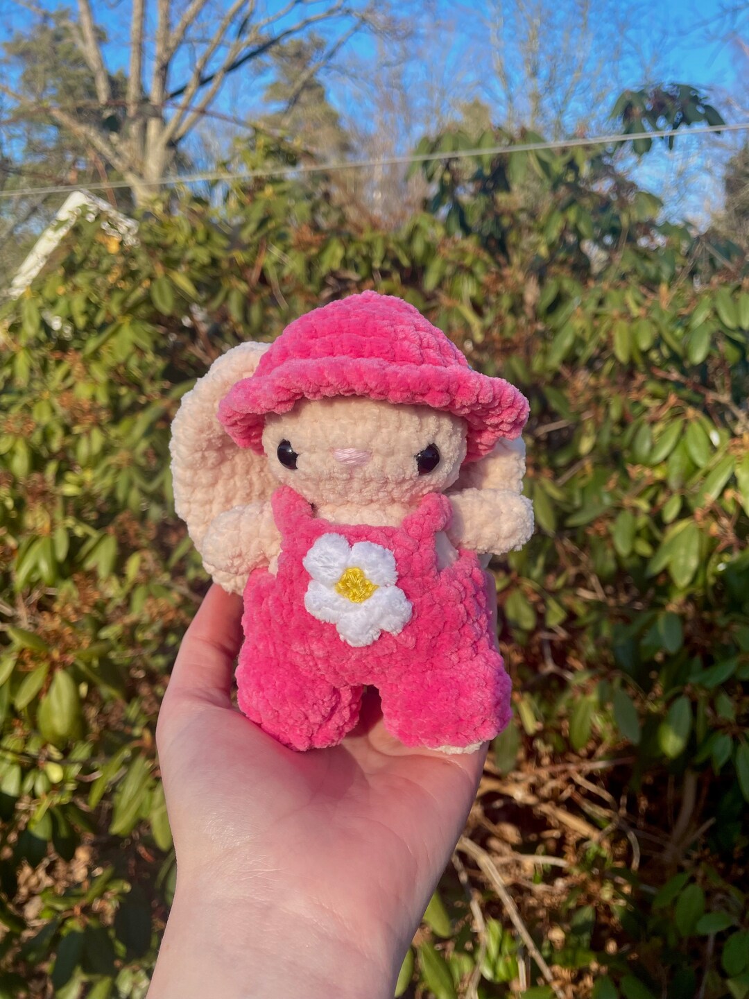 Handmade Crochet Flower Bunny - Etsy