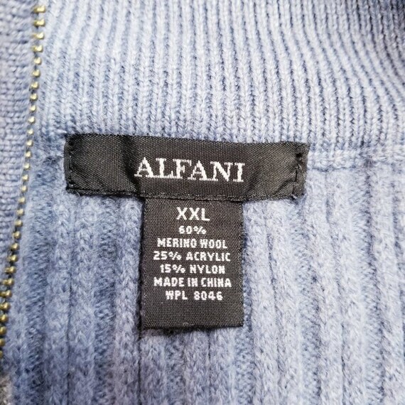 Alfani Merino Wool Mock Zip up Pullover 