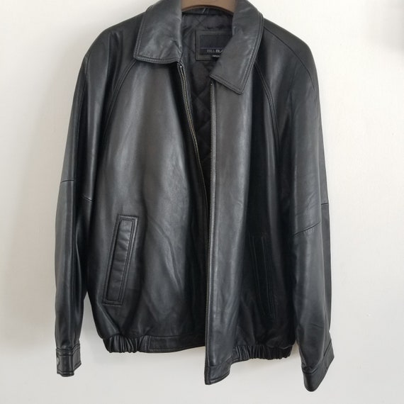 Vintage Bill Blass Men's Black Leather Jackets