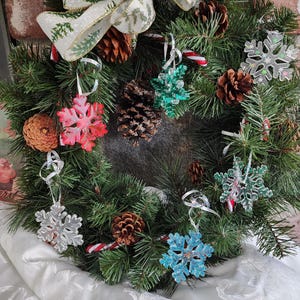 Resin Snowflake Ornaments, Snowflake Christmas Ornaments