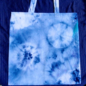Navy Tie Dye Tote Bag Customizable