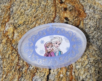 Framed Icy Sisters Soap Dish, Resin Soap Dish