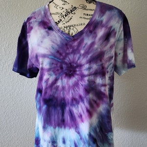 Purple Gravity Spiral Tie Dye T Shirt Customizable Women&#39;s 1XL