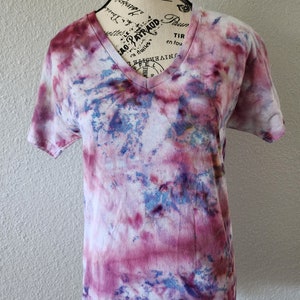 Dusty Rose Crumple Tie Dye T Shirt Damen Größe S