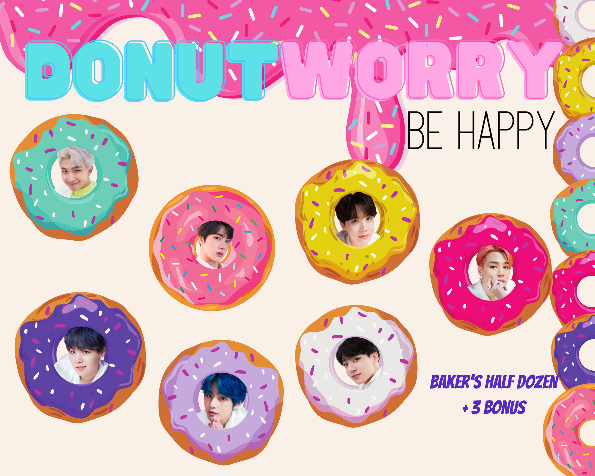 BTS Stickers for ARMY Round Waterproof Stickers for Gift Funny Bangtan photos Stickers Waterproof