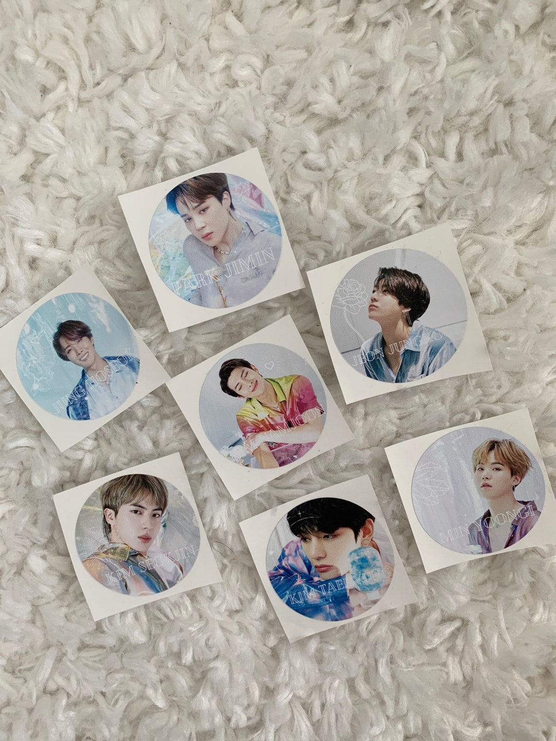 BTS Stickers Crystal Theme | Set of 7 | 3 X Free Mystery Bonus | BTS ...