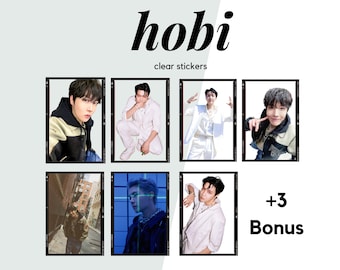 BTS Hobi Stickers | Set of 7 + 3 bonus | bts stickers