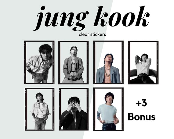 BTS Jung Kook Stickers | Set of 7 + 3 bonus | bts stickers