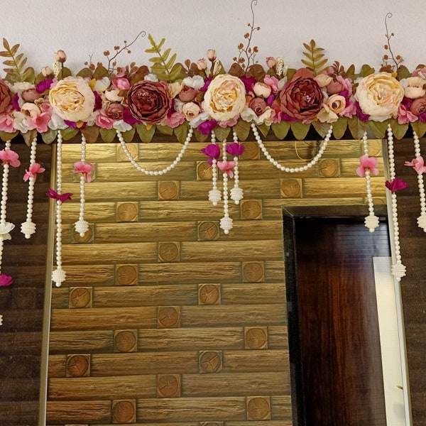 Toran Door Hanging Artificial Flower Thiran Gate Hanging for Home Decor Diwali Spiritual Decoration Ganesh Chaturthi Decor, New Home Gifts