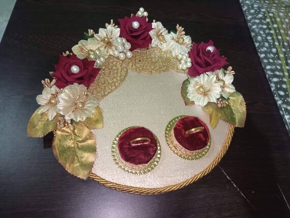 ITSAMATCH Engagement Ring Tray / Plate / Thali Wood Decorative Platter  Price in India - Buy ITSAMATCH Engagement Ring Tray / Plate / Thali Wood  Decorative Platter online at Flipkart.com