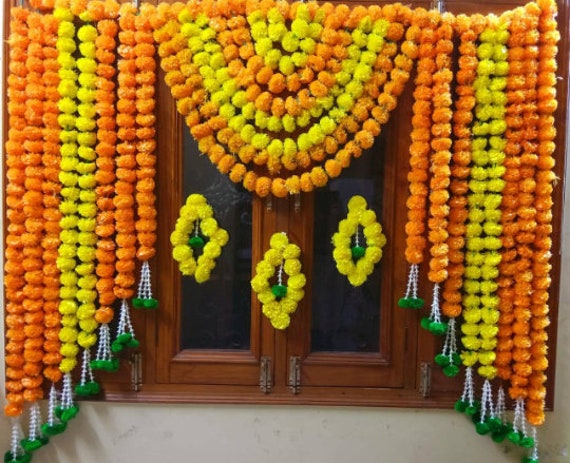 Marigold flower on sale decoration backdrop