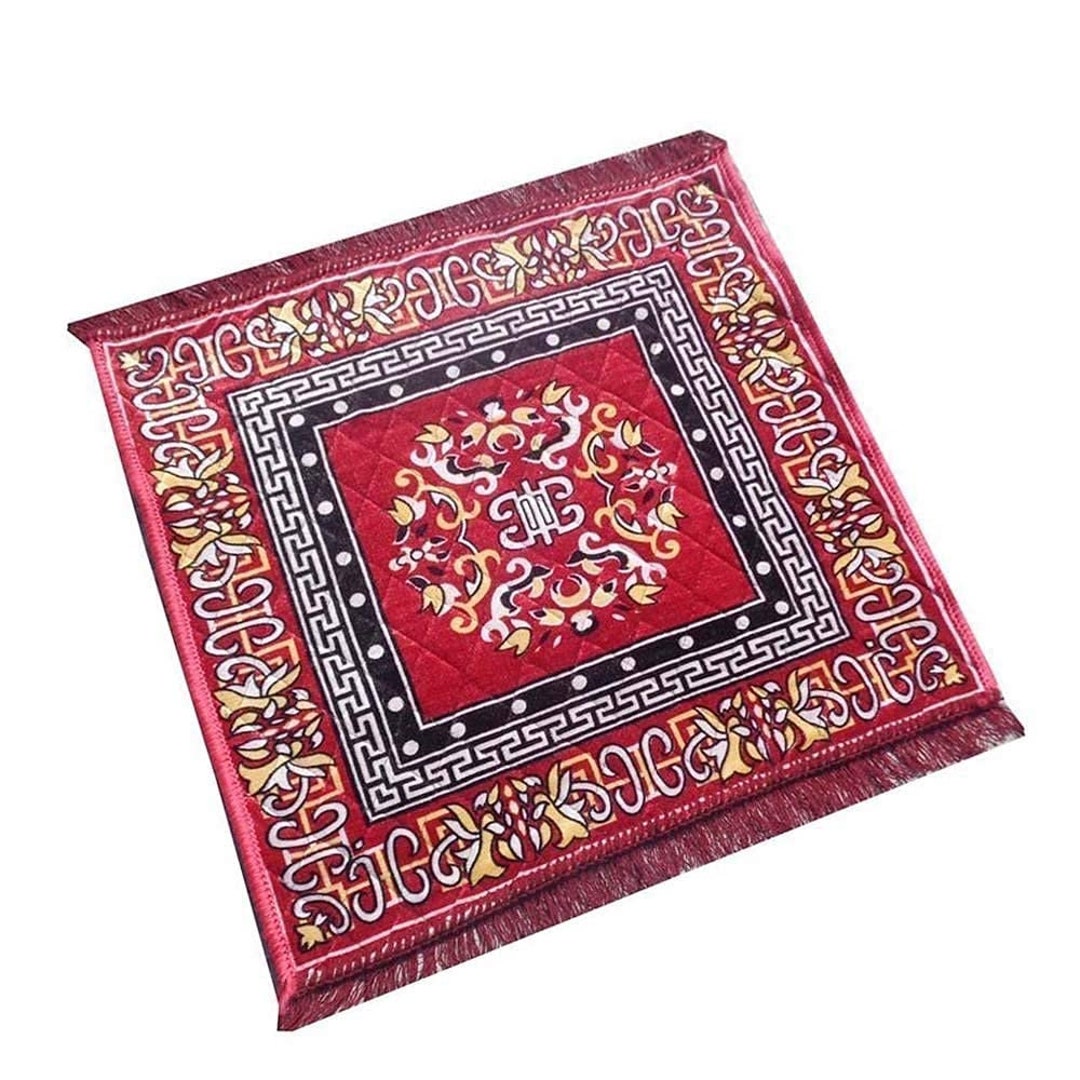Multipurpose Velvet Aasan Velvet Prayer Mat Meditation Mat Kitchen Mat Puja Aasan for Sitting