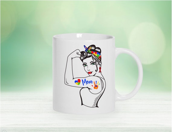 Autism Mom Coffee Mug - 11oz Ceramic Gift Mug With Inspirational Quote, Dishwasher & Microwave Safe