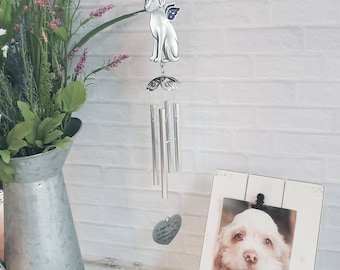 Pet Loss Memorial Wind Chime for a Dog or Cat