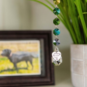 Pet Loss Suncatcher - Rainbow Chakra Memorial
