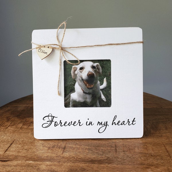 Forever In My Heart Pet Loss Picture Frame Personalized