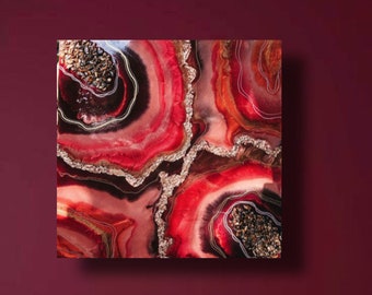 Maroon/Burgundy Geode