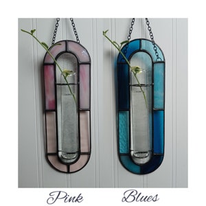 Hanging Stained Glass Plant Propagation/Reed Diffuser Suncatcher