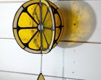 Fruit Slice Stained Glass Spinner Suncatcher
