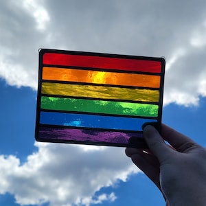 Pride Flag Stained Glass Suncatcher
