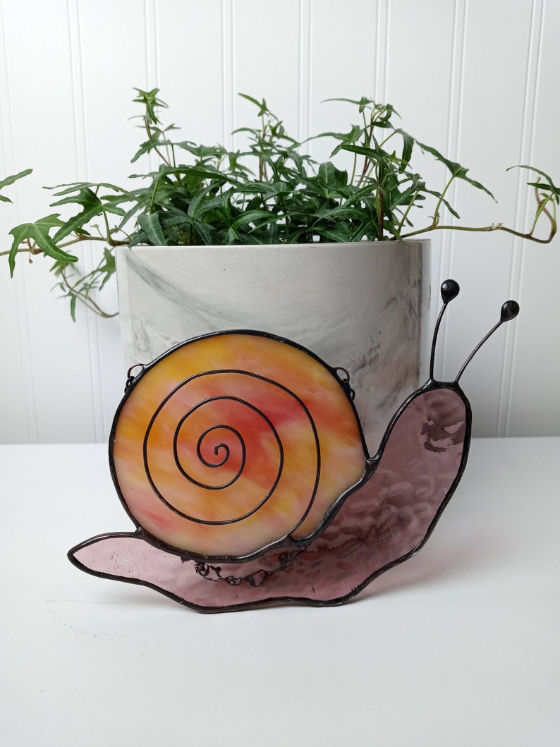 Snail Stained Glass Suncatcher image 1