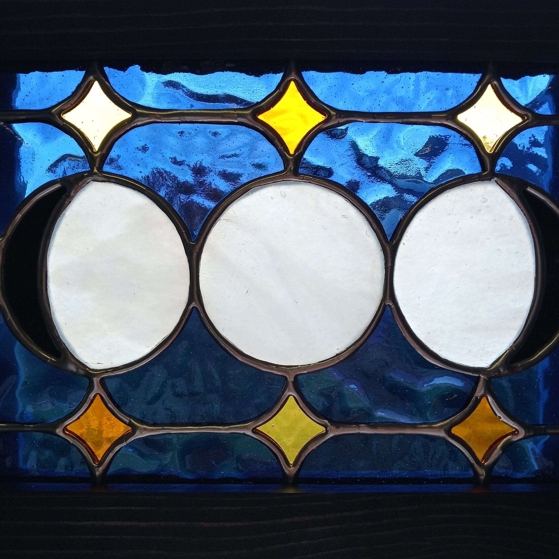 Moon Phases Framed Stained Glass Suncatcher Panel - Etsy